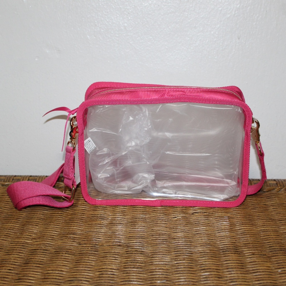J. Crew Large clear crossbody pouch.  Brand new.